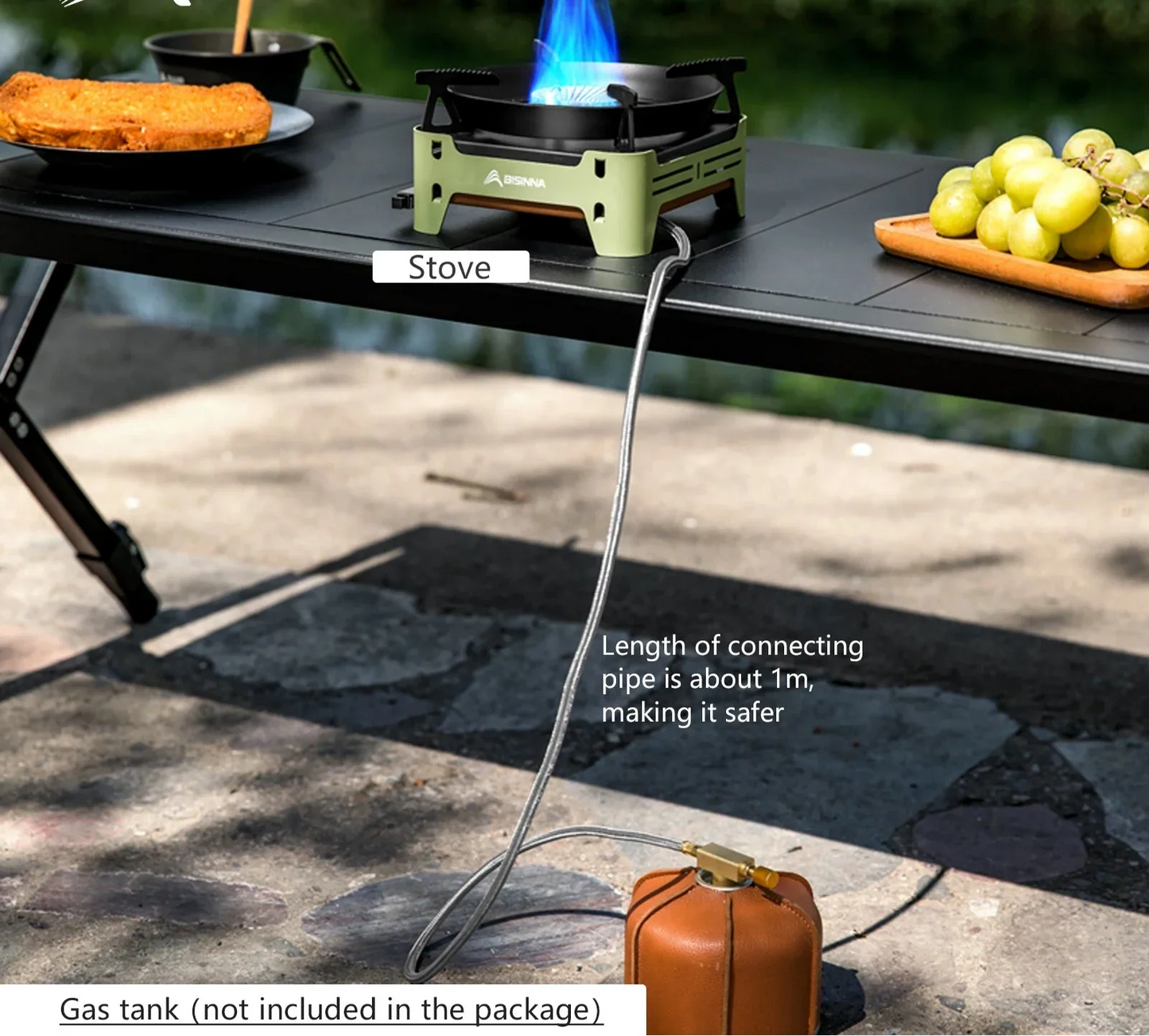 Camping Gas Stove Cassette Furnace Green-2