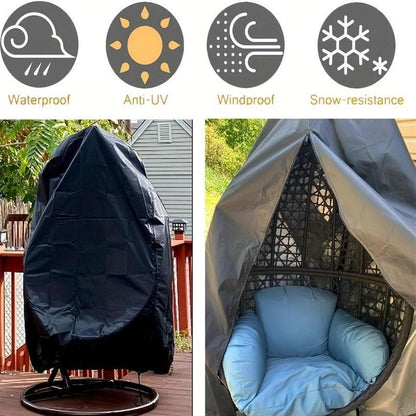 Heavy-Duty Hanging Egg Chair Cover with Zipper Closure-4