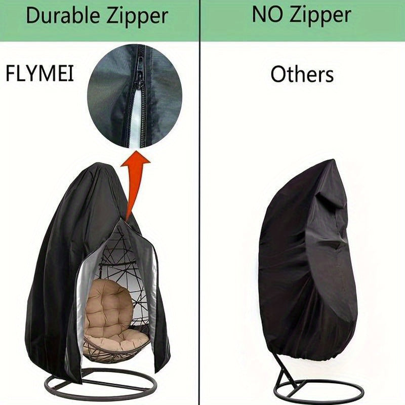 Heavy-Duty Hanging Egg Chair Cover with Zipper Closure-3
