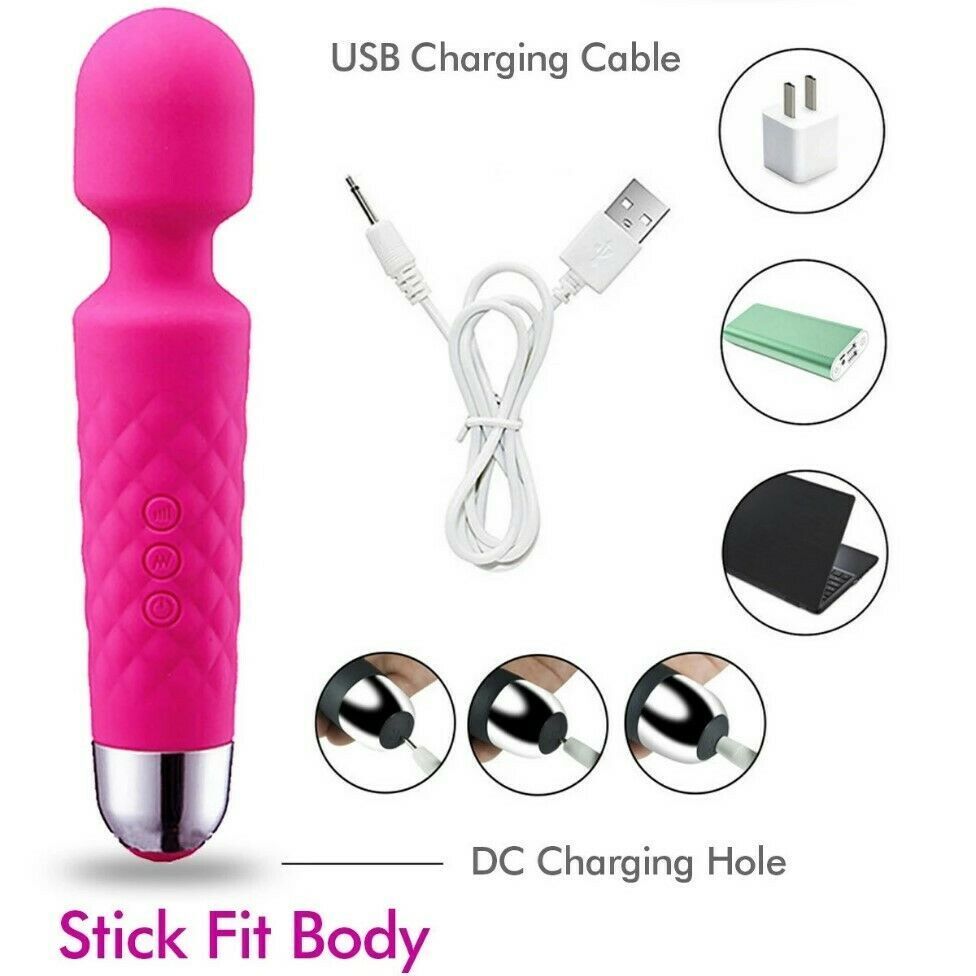 Magic Massage Wand Muscle Relaxation Massager 20 Speed Vibrating Full Body Therapy Motor Vibration