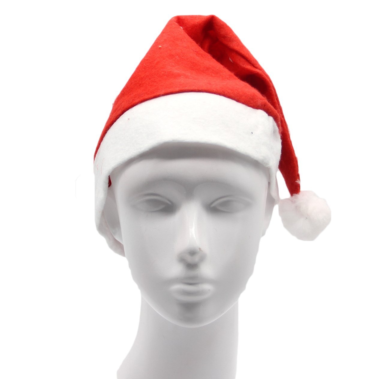 NNEDSZ Christmas Unisex Adults Kids Novelty Hat Xmas Party Cap Santa Costume Dress Up, Santa Hat (Adults)